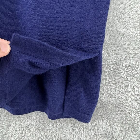 J McLaughlin Top Women S Blue Knit Lightweight Cashmere Blend V-Neck 3/4 Sleeve - Picture 9 of 13